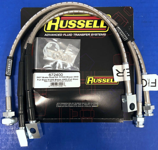 Russell 672400 Stainless Steel  Brake Hose Line Kit 1992-99 Blazer Yukon Tahoe