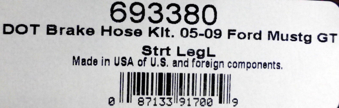 Russell 693380 Stainless Steel Braided Brake Line Hose Kit Ford  Mustang 2005-12