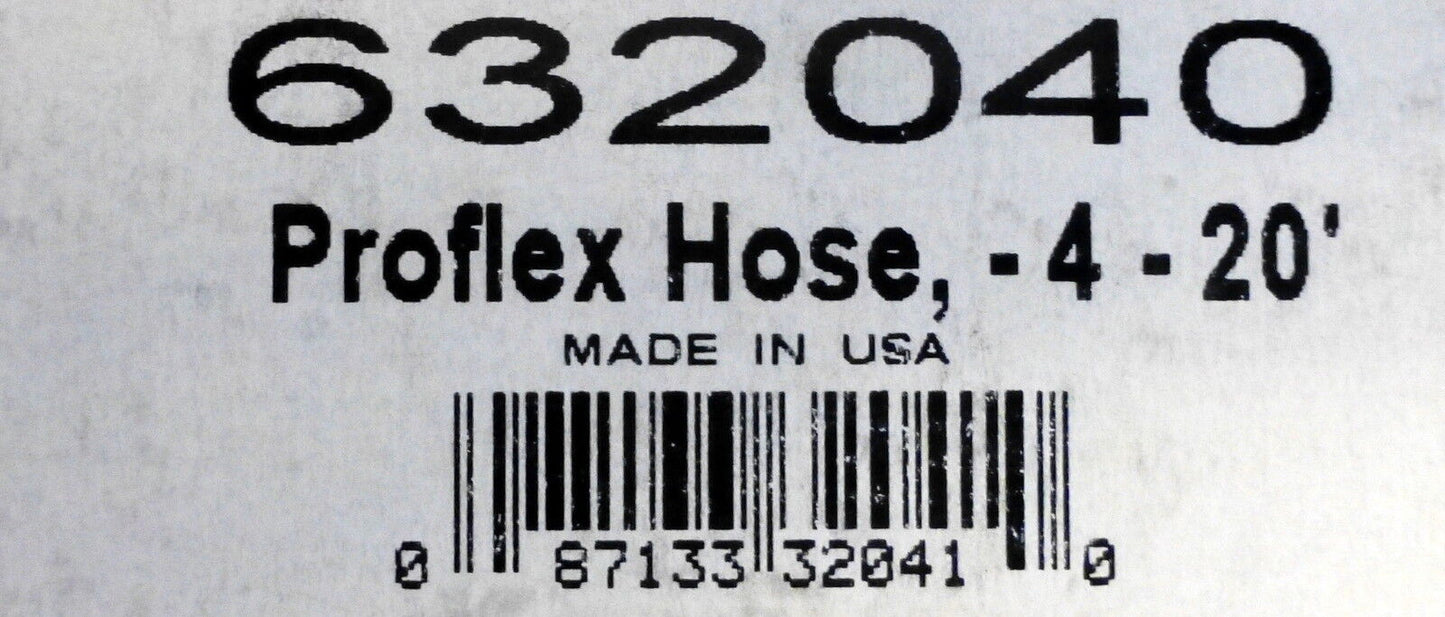 Russell 632040 ProFlex Braided Stainless Steel Hose - 4 AN 20' Fuel Oil Gas Line