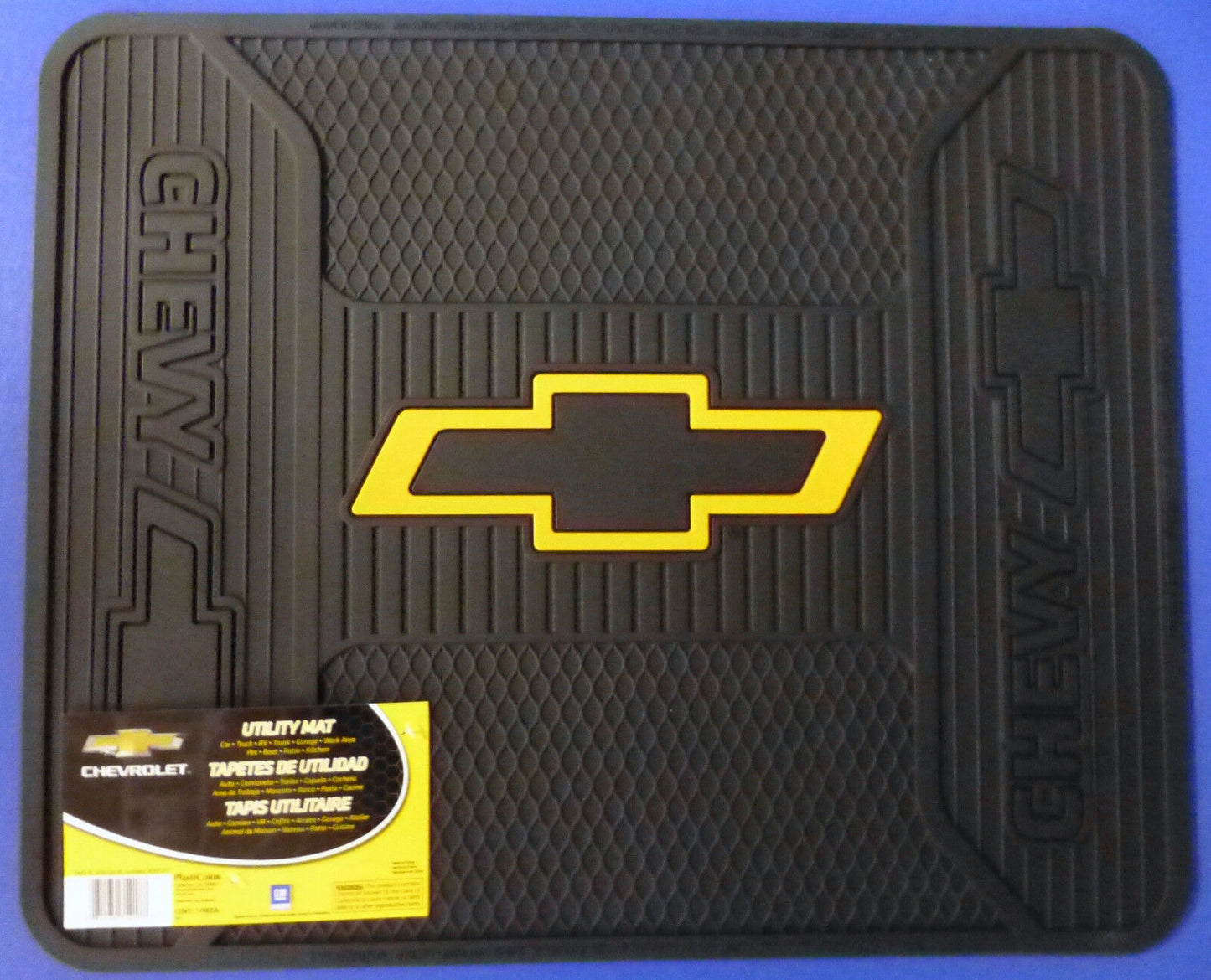 Chevy Elite Logo Front Rear Rubber Floor Mats 4 Pcs Set Car Truck SUV Vans