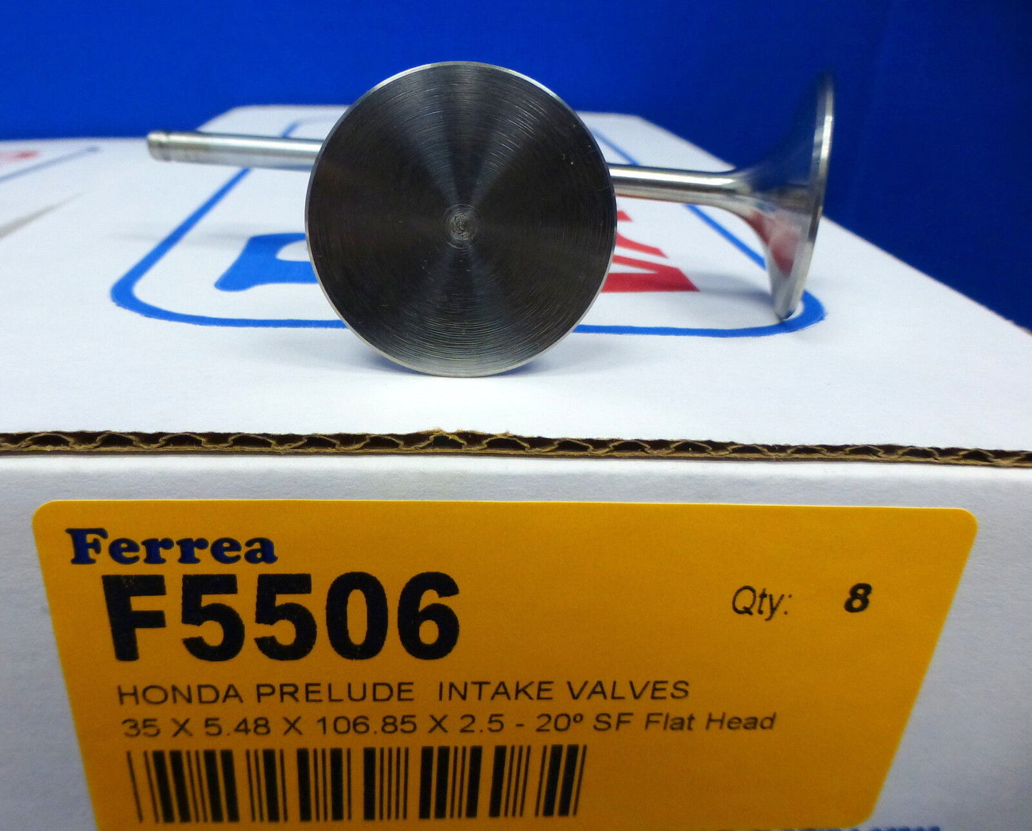 Ferrea 5000 Valves Set Flat Honda Prelude 2.2L DOHC VTEC H22 H22A H22A1 H22A4