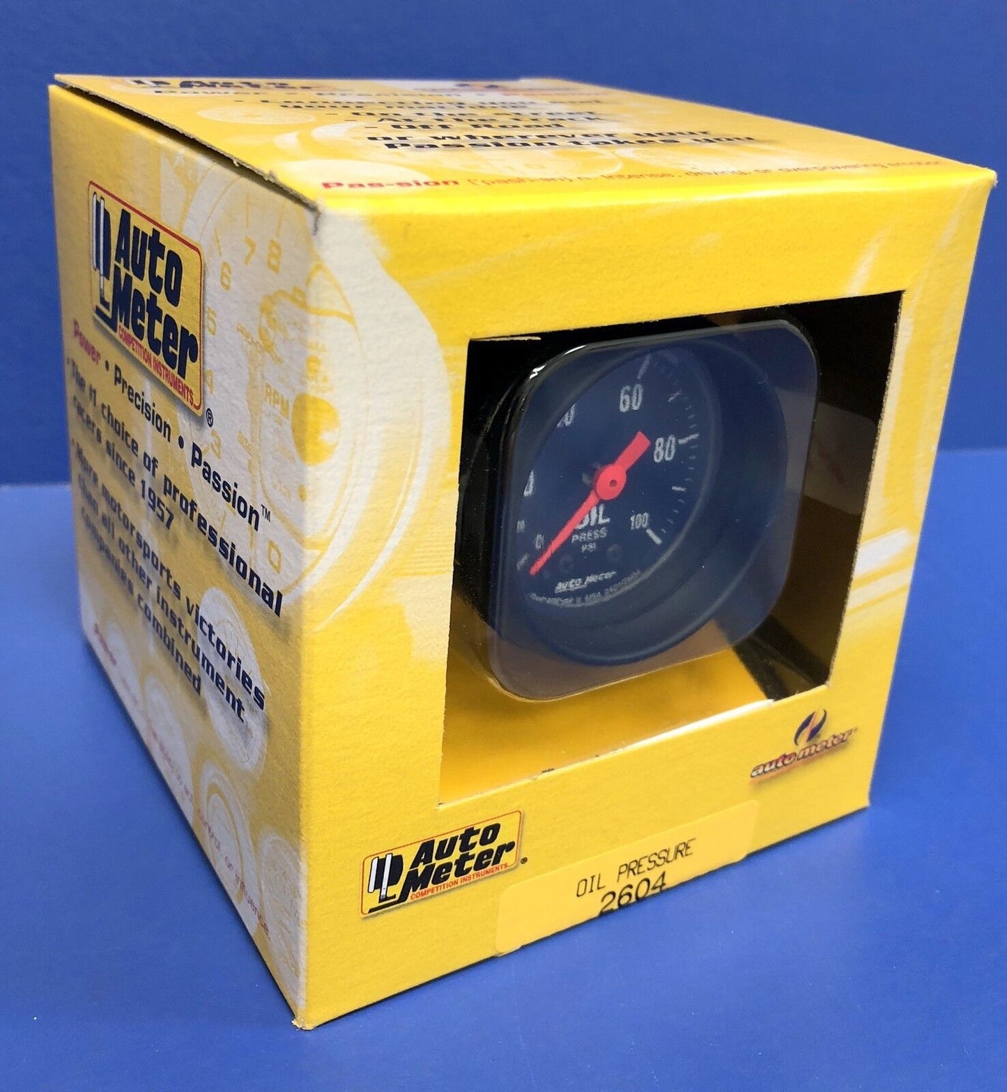 Auto Meter 2604 Z-Series Oil Pressure Gauge Mechanical  0-100 PSI 2 1/16