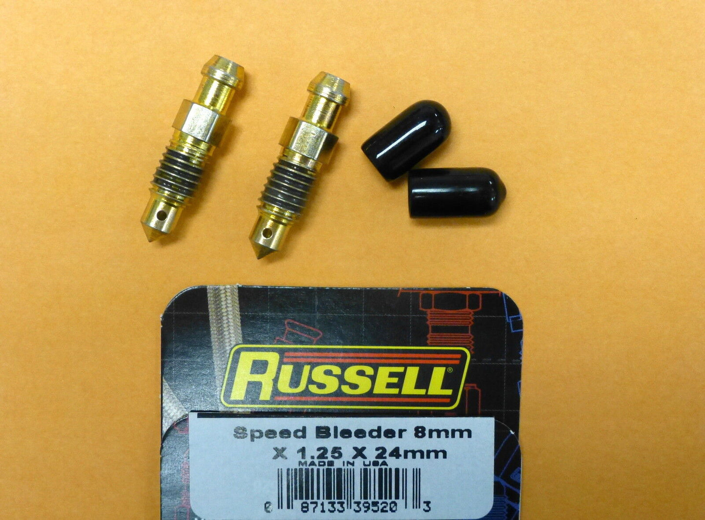 Russell 639520 Speed Bleeder 1.25 x 8 mm Thread 24 mm Overall Length 2 pcs