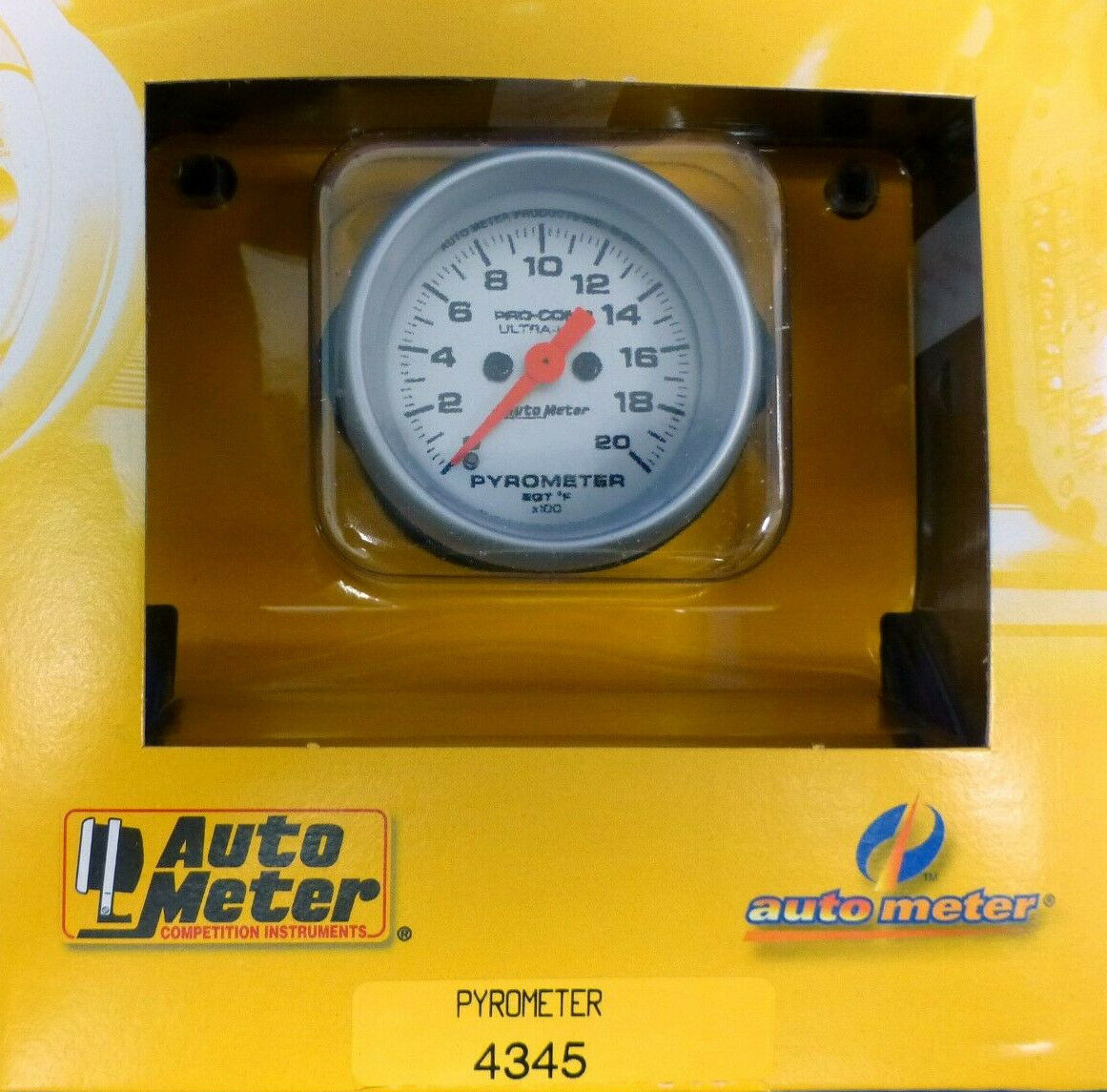 Auto Meter 4345 Ultra Lite Pro Comp Pyrometer EGT Gauge Kit 0-2000 F 2 1/16