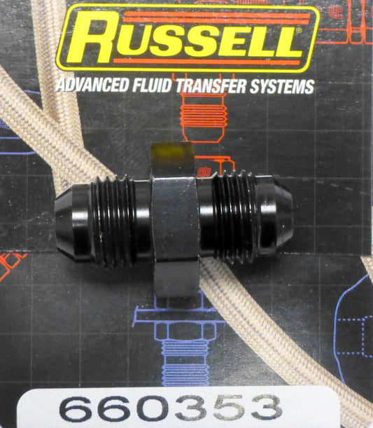 Russell 660353 Male Union Adapter Male Flare Fitting AN6 -6 # 6 6AN Black