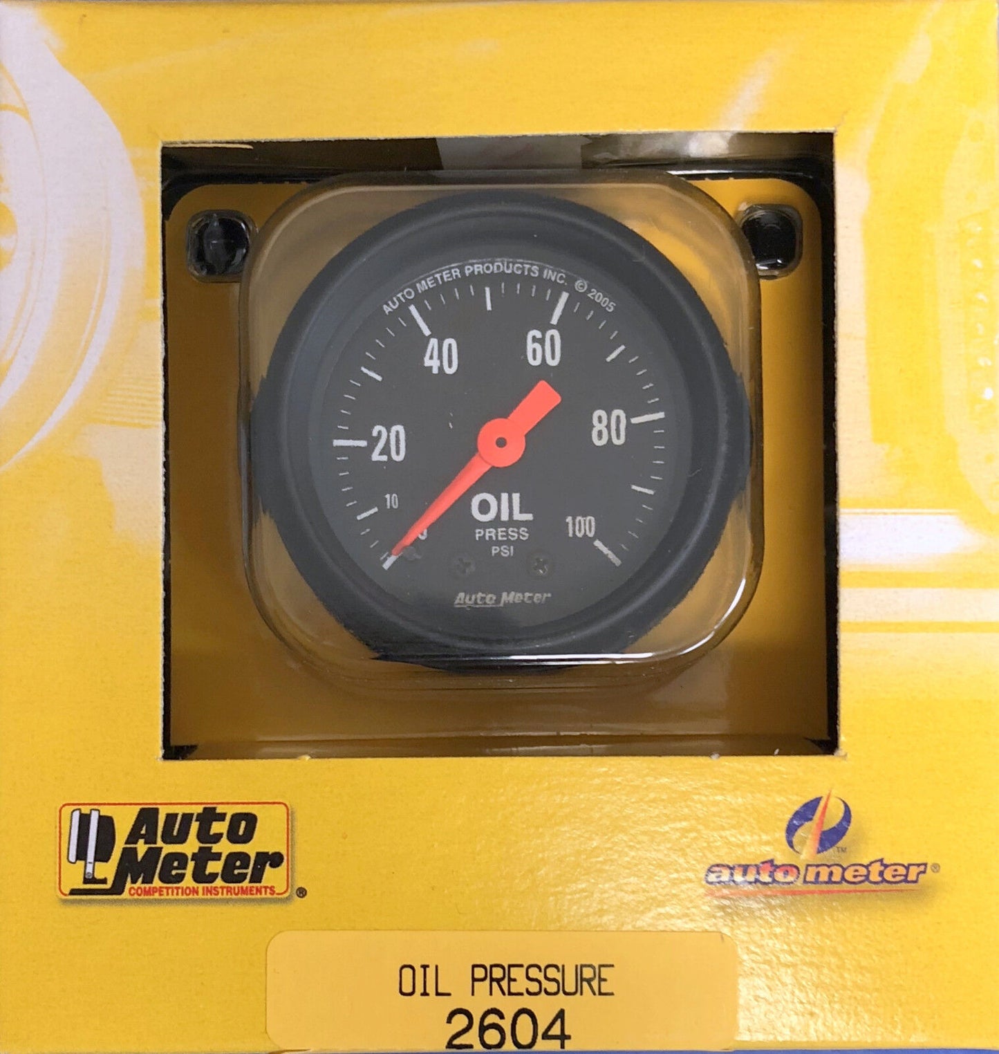 Auto Meter 2604 Z-Series Oil Pressure Gauge Mechanical  0-100 PSI 2 1/16