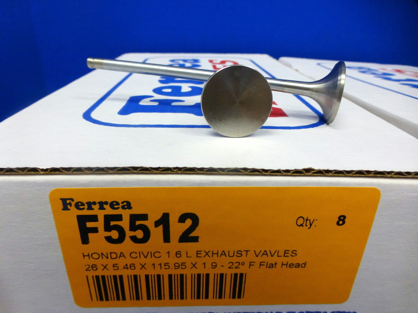 Ferrea 5000 Valves Flat Honda Civic 1.6 SOHC 1992-20 D16 D16Y8 D16Y7 D16Y5 D16Z6