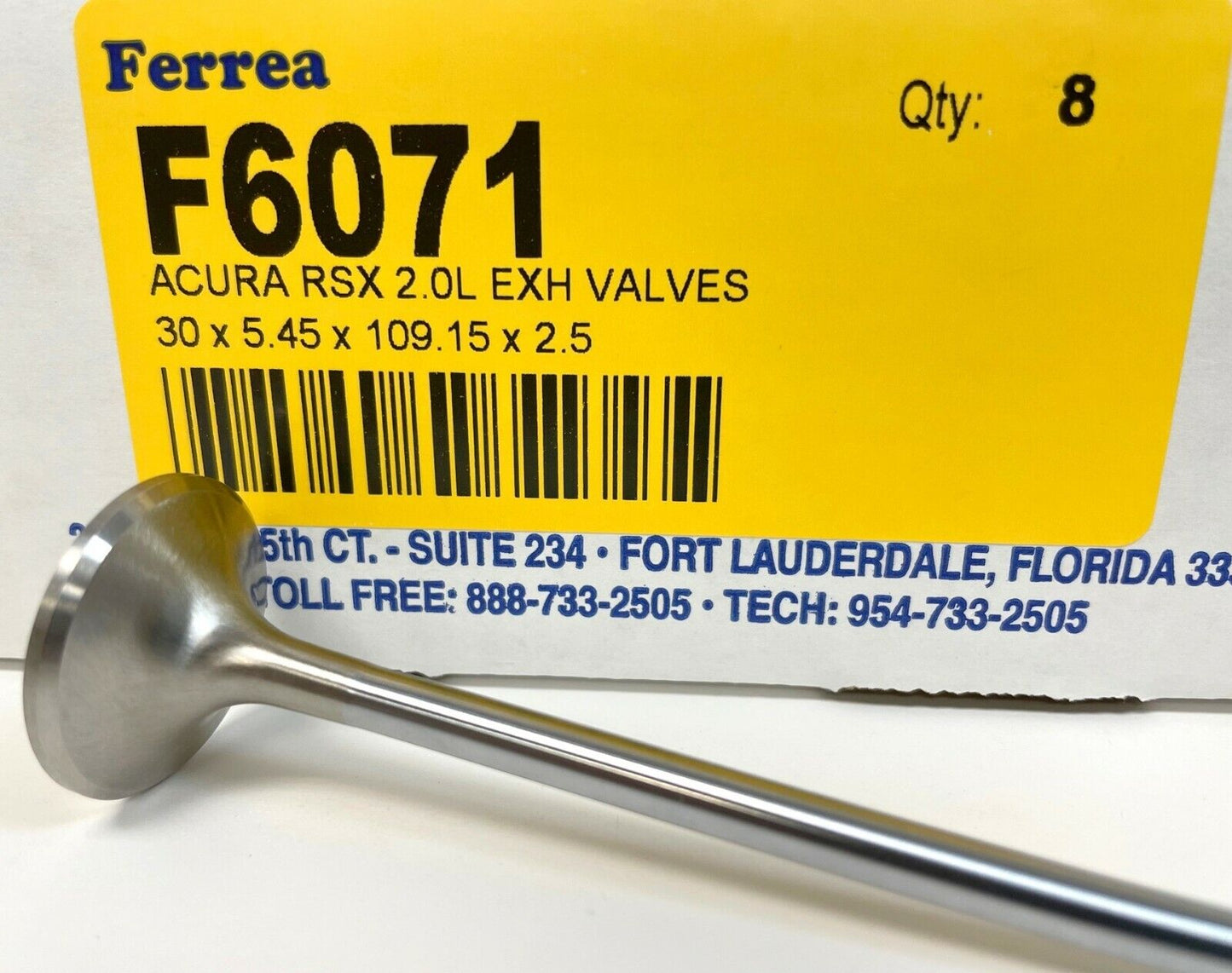 Ferrea 6000 Valves For Honda 2.0L 2.4L K20 K20A2 K20A K20Z K24 K24A Acura RSX