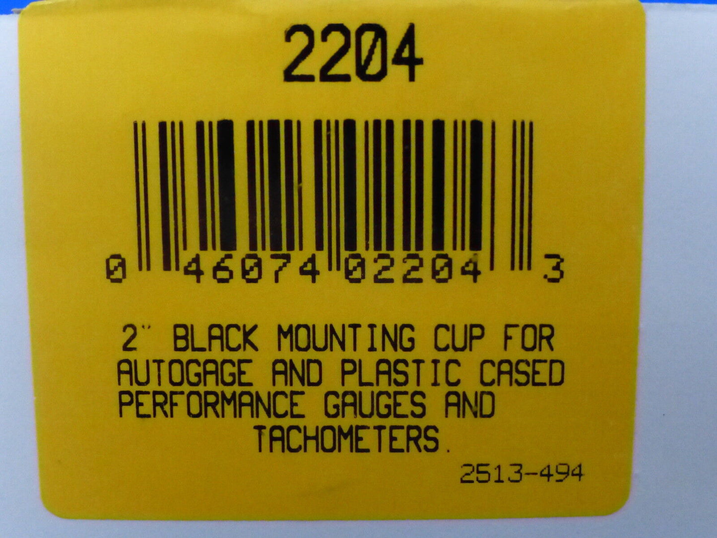 Auto Meter 2204 Gauge  Mounting Cup Pedestral  2 1/16" Black  Autogauge