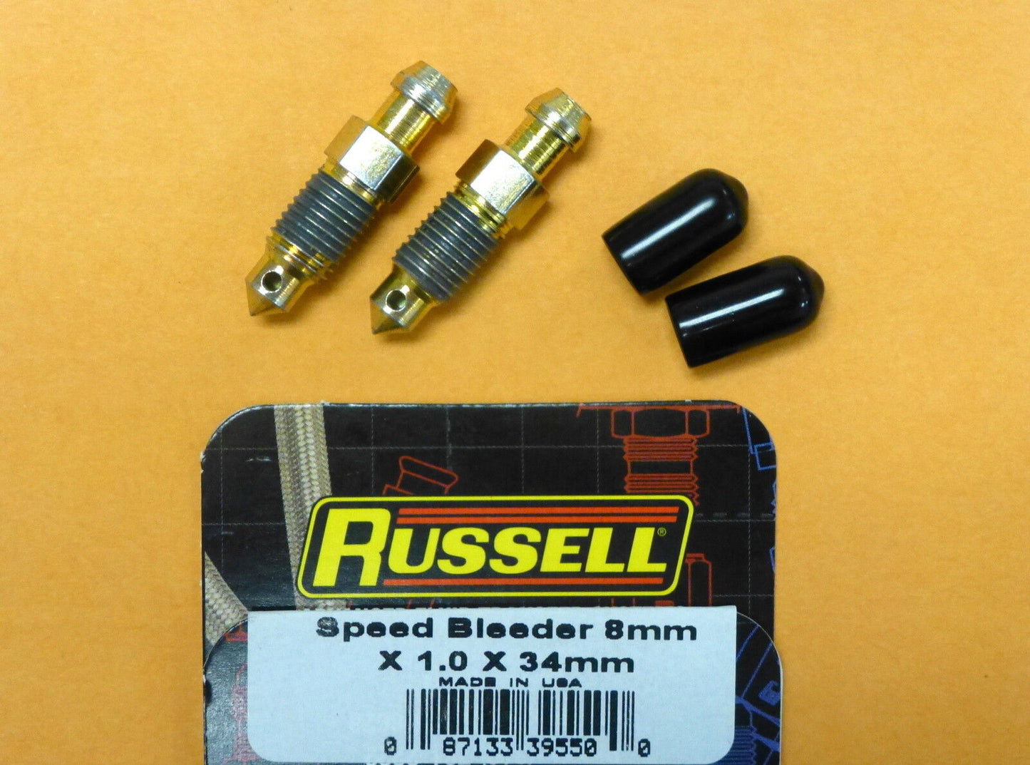 Russell 639550 Speed Bleeder 8 mm x 1.0 Thread 34 mm  Overall Length 2 pcs