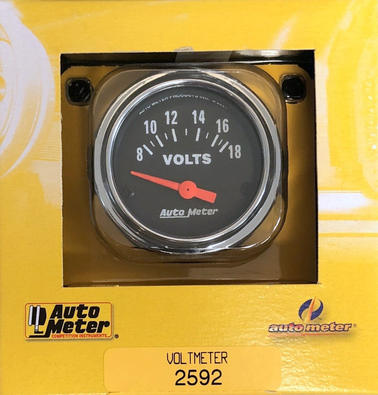 Auto Meter 2592 Traditional Chrome Voltmeter Gauge 2 1/16" (52 mm)  8 - 18 Volts