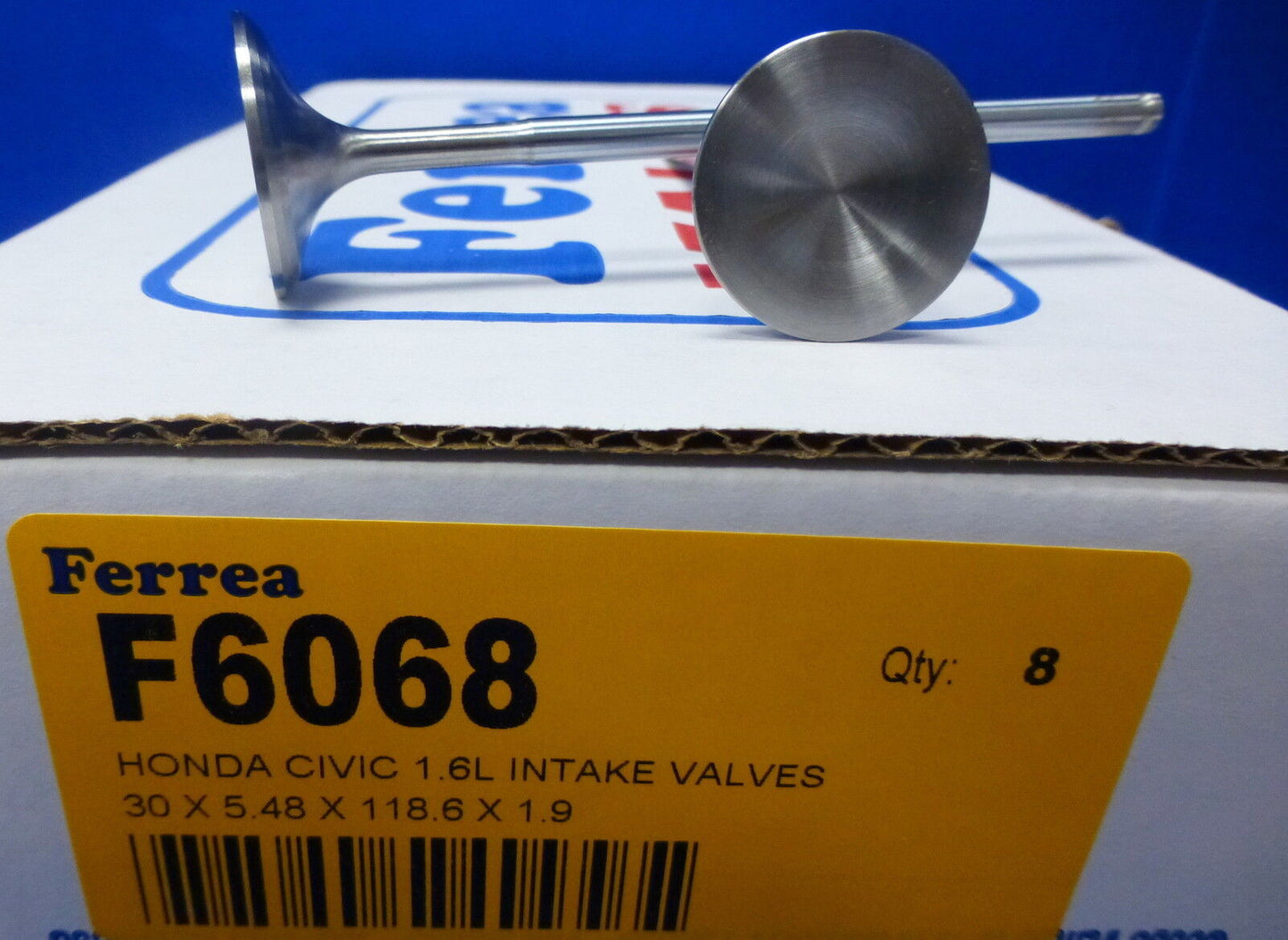 Ferrea 6000 Turbo Valve Honda Civic 1.6 SOHC 1992-20 D16 D16Y8 D16Y7 D16Y5 D16Z6