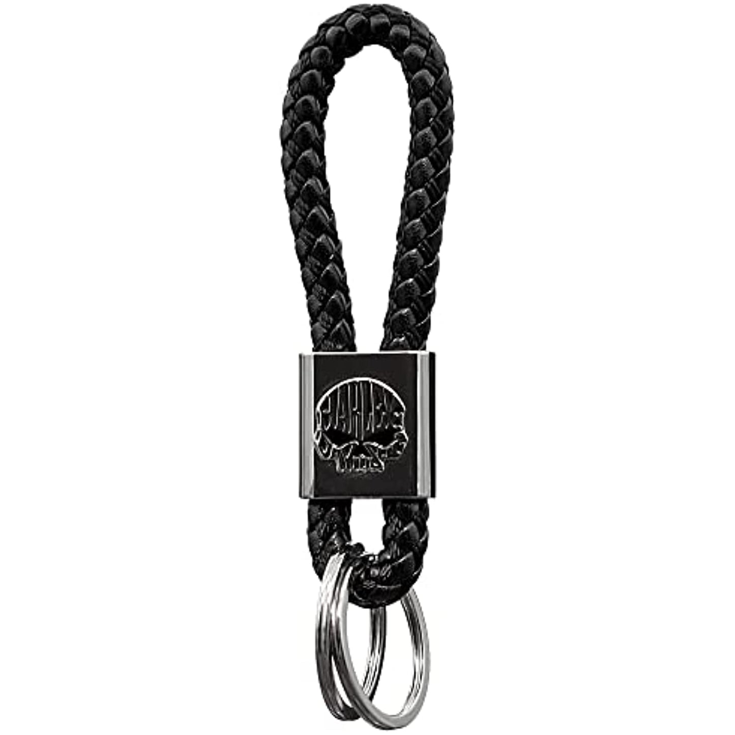 Harley-Davidson Willie G Skull Vinyl Braided Black Rope Key Chain 4545