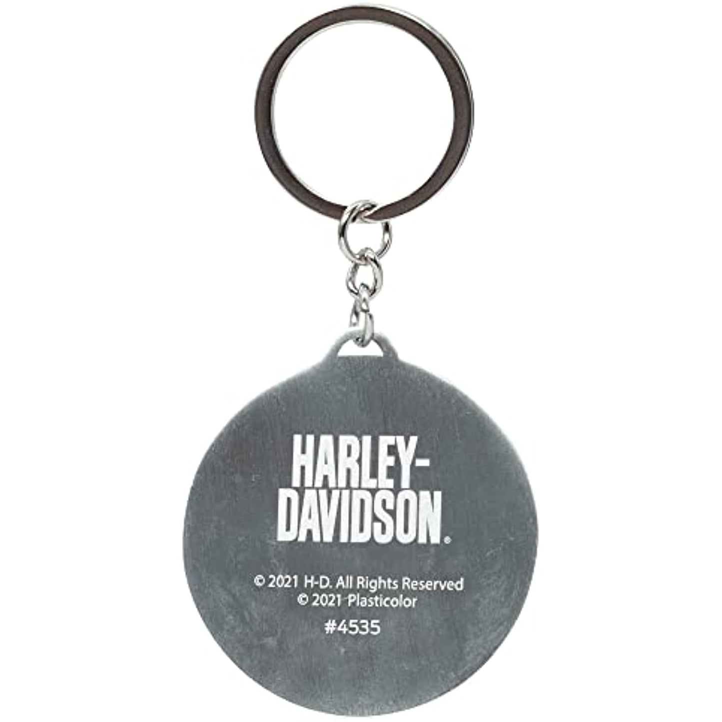 Harley-Davidson Willie G Domed Skull Brusched Metal Finish Key Chain 2" Diameter