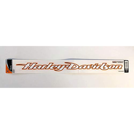 Chroma  33400 Orange Harley Davidson Script Windshield Decal 20 1/2" x 2"
