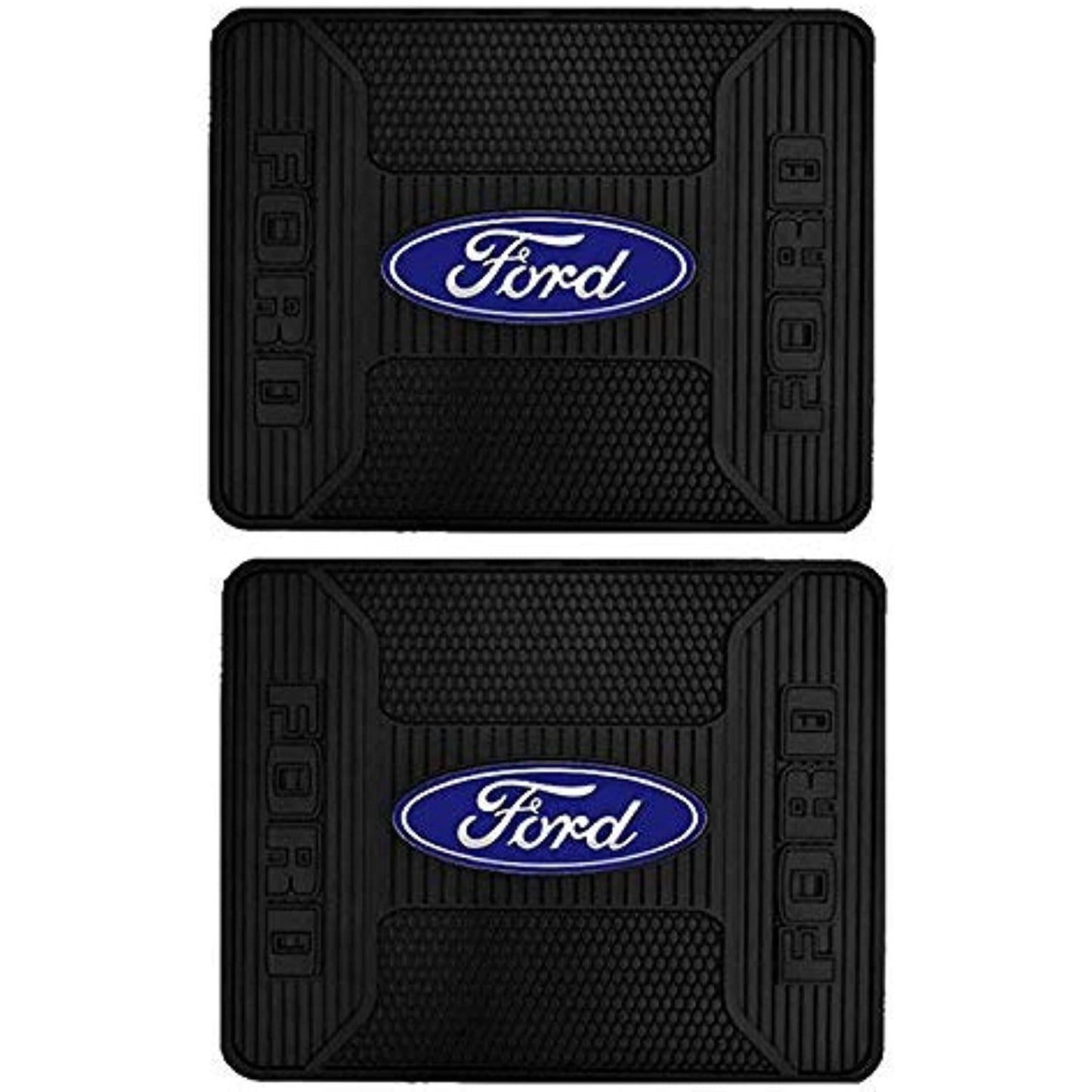 Plasticolor Ford Blue Oval  Elite Back Rear Utility Rubber Floor Mats 2 pcs