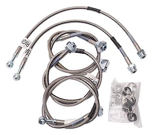 Russell 695770 Stainless Steel Brake Hose Kit 2001-06 Silverado Sierra HD 4" 6"