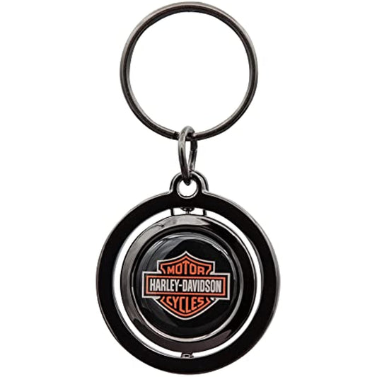 Harley-Davidson Classic Orange Bar and Shield Spinner Key Chain 4528