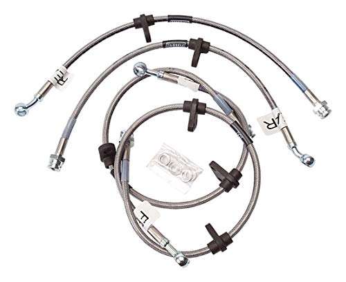 Russell 684600 Stainless Brake Hose Line Kit Honda Civic 1992-1995 No ABS