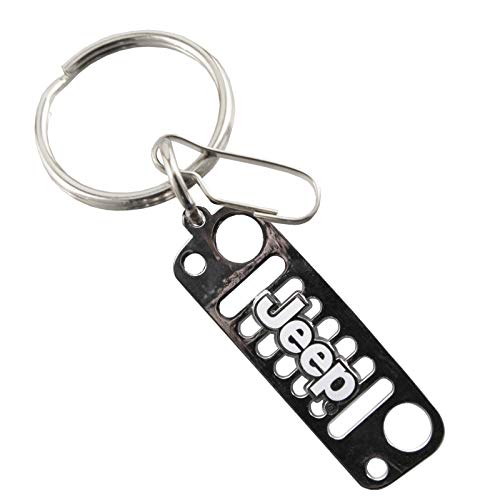 Plasticolor 4477 Jeep Logo Over Grill Metal Key Chain Official Licensed Product