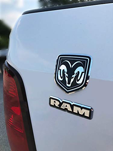 Chroma 41703 Dodge RAM Badge Shield and Ram Text Aluminum Bendable Decal