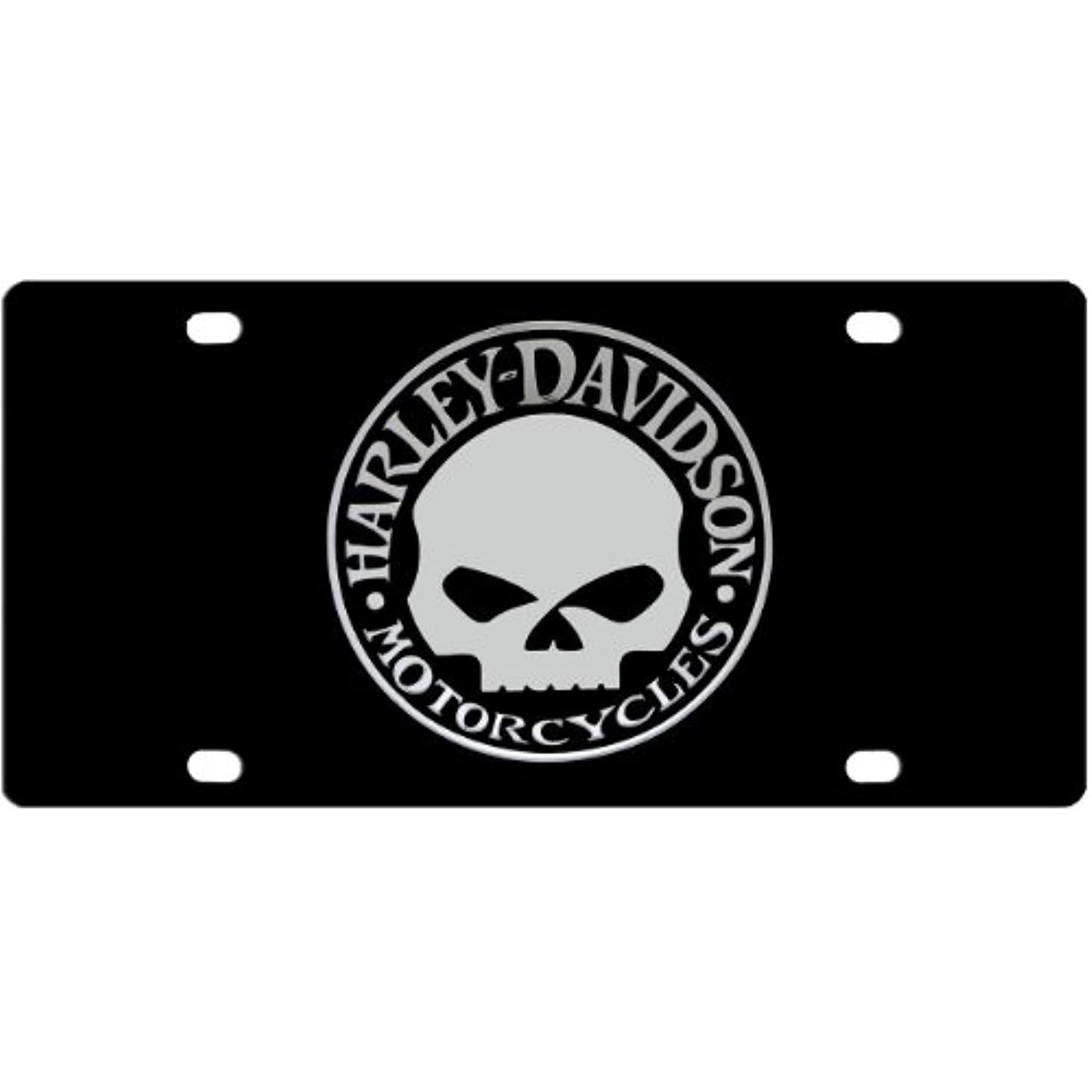 Harley-Davidson Willie G Acrylic Black Laser Cut License Plate Black