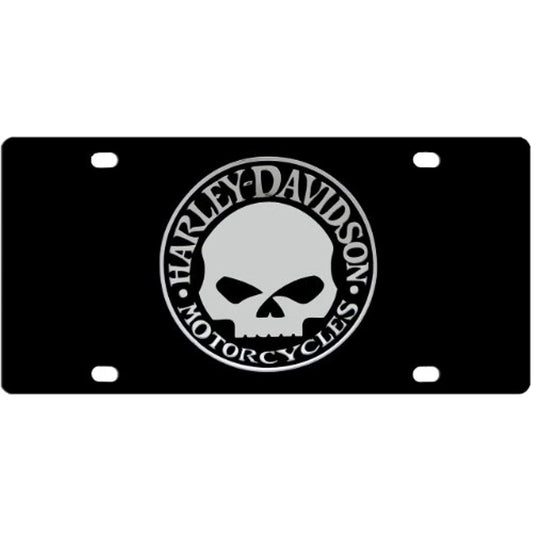 Harley-Davidson Willie G Acrylic Black Laser Cut License Plate Black