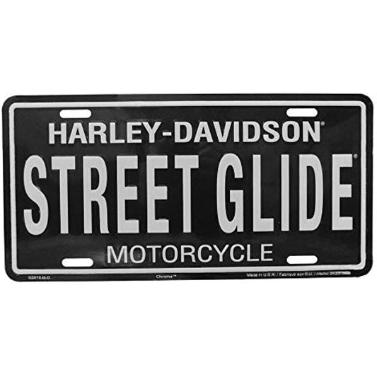 Harley Davidson Embossed Street Glide Aluminum License Plate
