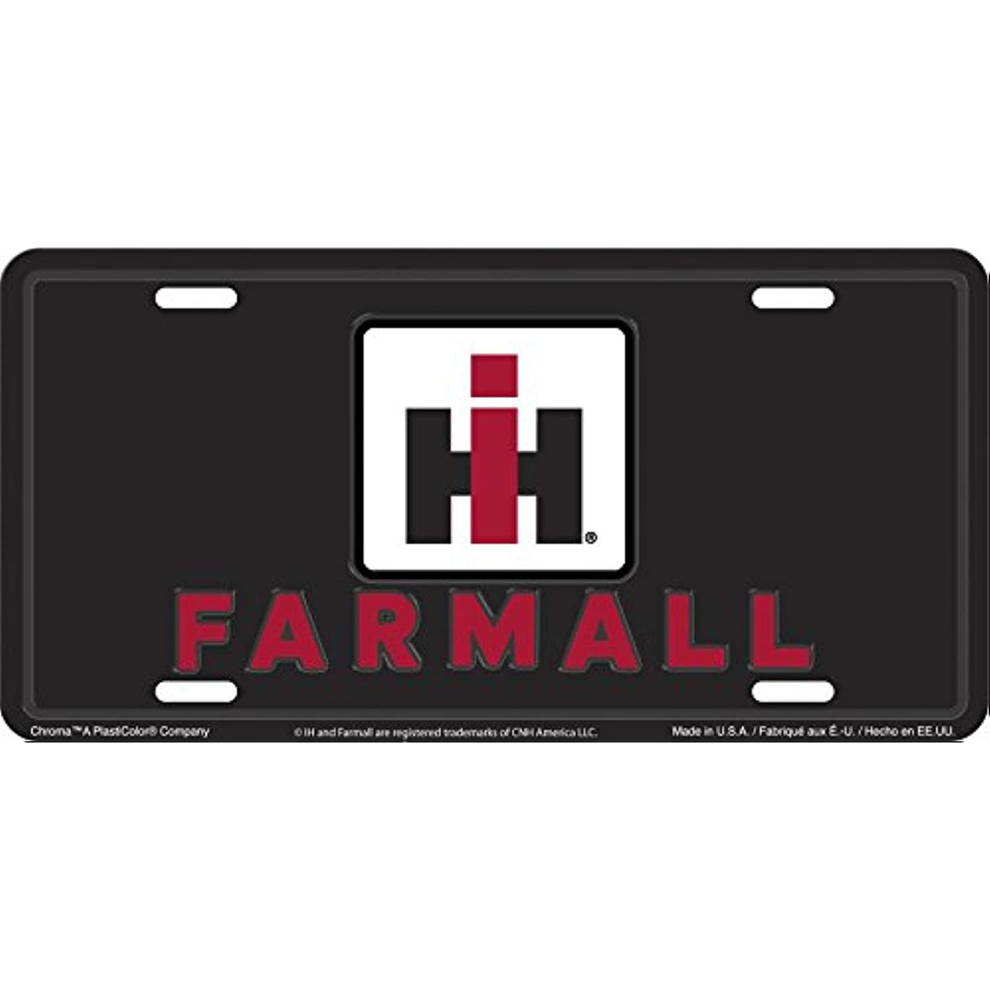 International Harvester IH Farmall Logo Aluminum License Plate Tag