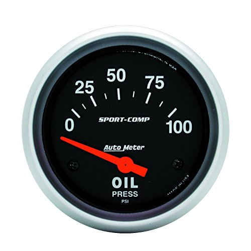 Auto Meter 3522 Sport-Comp Electric Oil Pressure Gauge 0-100 Psi 2 5/8"