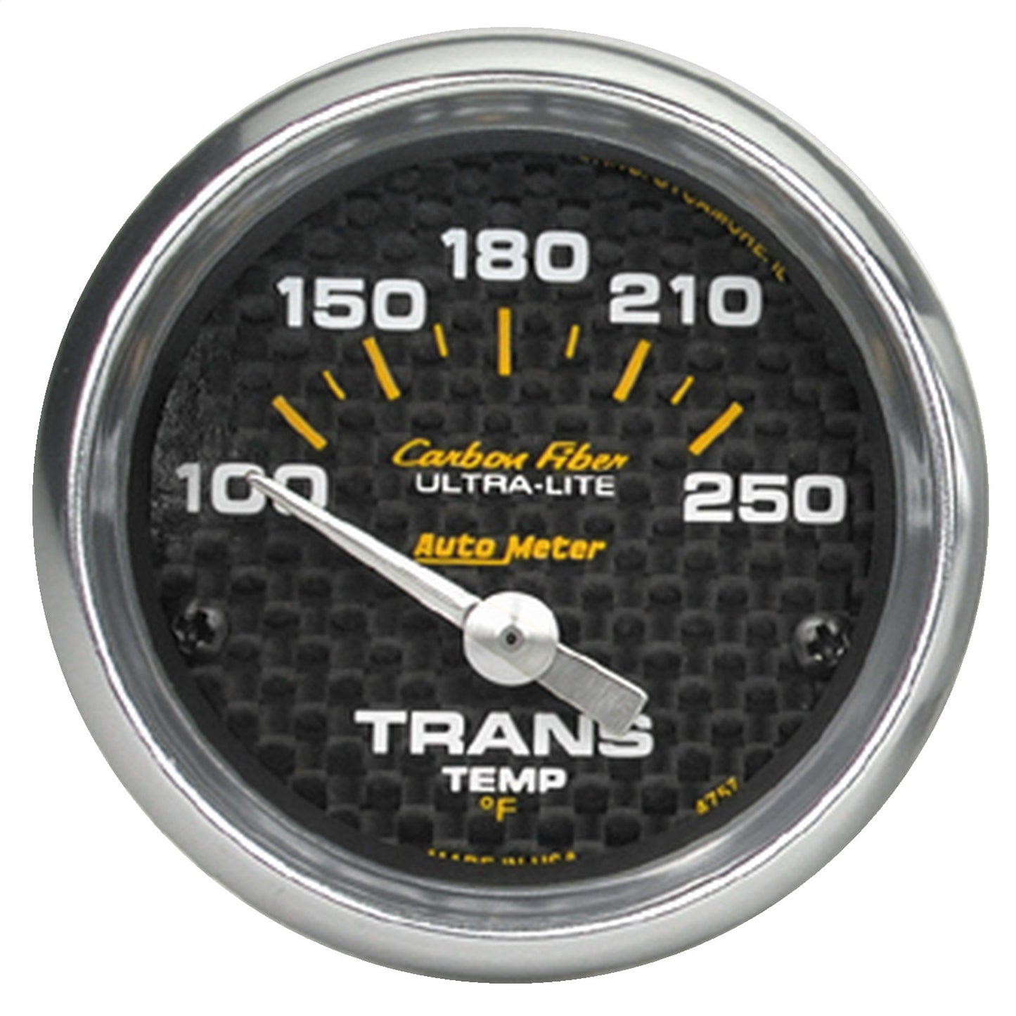 Auto Meter 4757 Carbon Fiber Electric Transmission Temp Gauge 100-250 F 2-1/16"