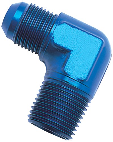 Russell 660860 90 Degree Male Adapter Fitting AN8 - 8 8AN Flare to 3/8 NPT Blue