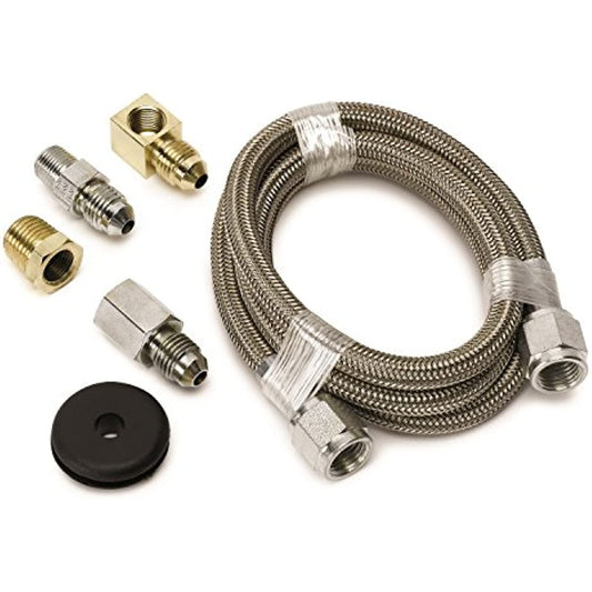 AUTO METER 3227 Braided Stainless Steel -4 AN Hose 36" Long 3'