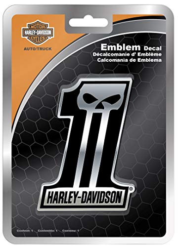 CHROMA 41507 Harley Davidson Dark Custom #1 Emblem Decal 3" x 3 3/4"