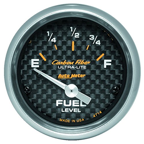 Auto Meter 4714 Carbon Fiber Fuel Level Gauge 0-90 ohm GM 1965-97 2 1/16" 52mm