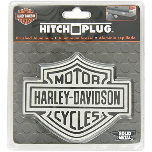 Harley Davidson Bar & Shield Brusched  Hitch Plug 2" & 1.25" Receiver Plug