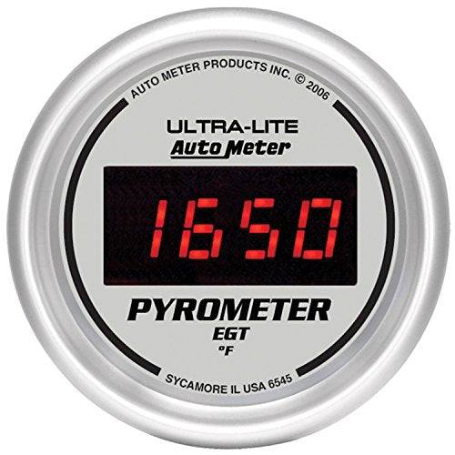 Auto Meter 6545 Ultra-Lite Digital 2-1/16" 0-2000 F Digital Pyrometer E.G.T.