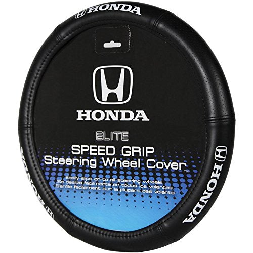 Elite Series Speed Grip 'Honda' Steering Wheel Cover Black Synthetic Leather