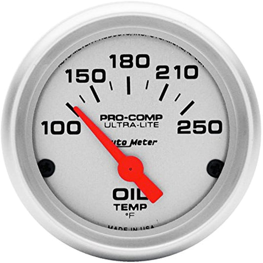 Auto Meter 4347 Ultra-Lite Electric Oil Temp Gauge 100-250 Deg  2 1/16" 52mm