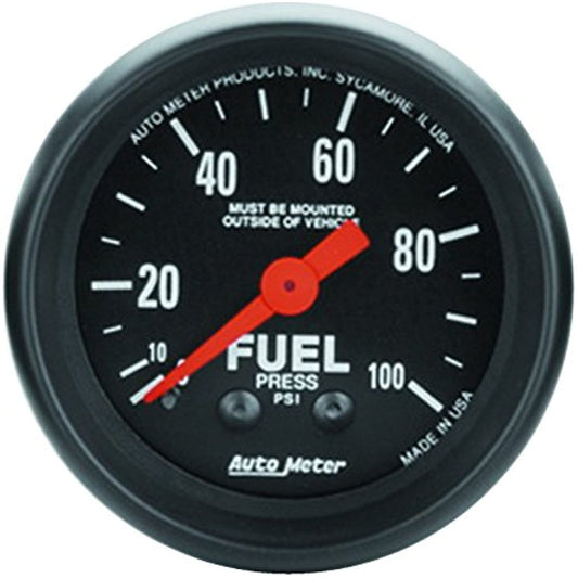 AUTO METER 2612 Z-Series Mechanical Fuel Pressure Gauge 0-100 psi 2 1/16" 52mm