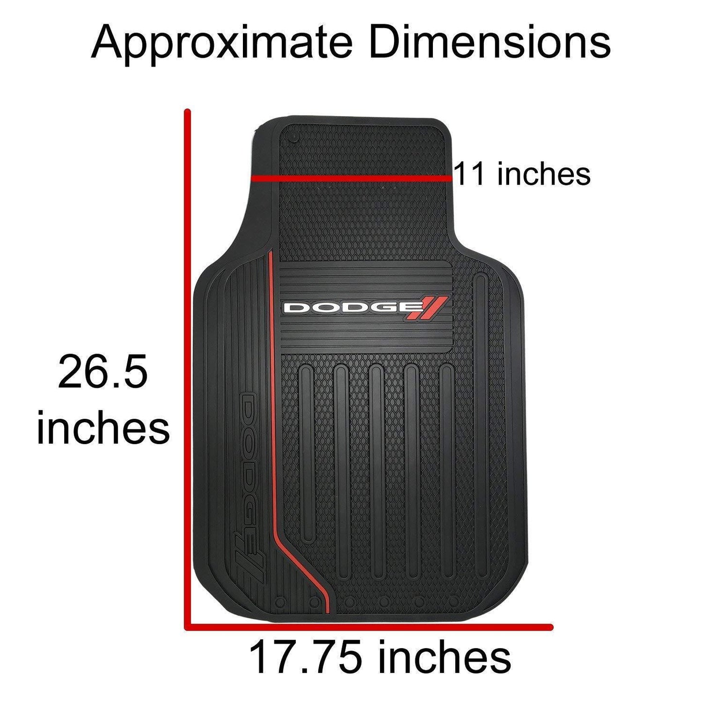 Dodge Front Rear Rubber Floor Mats 4 Pcs Set  Hemi R/T Challenger Charger Elite