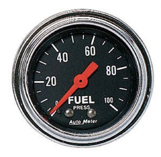 Auto Meter 2412 Traditional Chrome Mechanical Fuel Pressure Gauge 0-100 psi