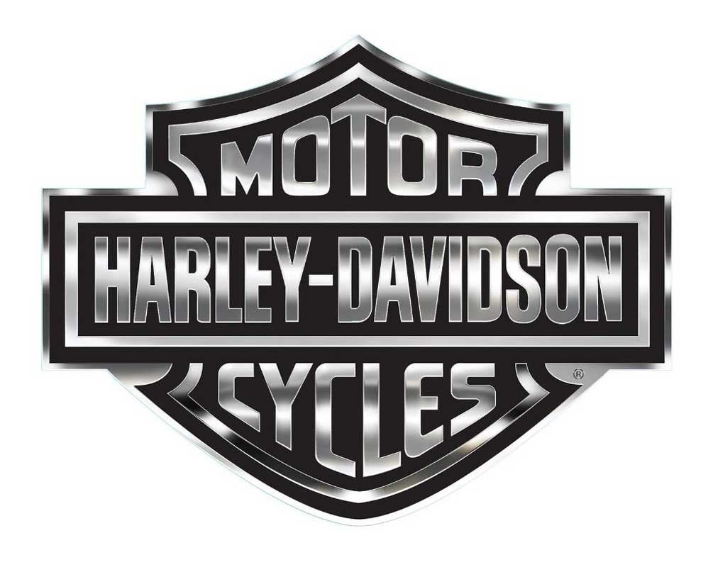 Harley Davidson Silver Bar & Shield Extra Large Trailer Decal Sticker 29" x 37"