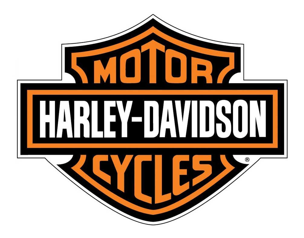 Harley Davidson Orange Bar & Shield Extra Large Trailer Decal Sticker  29" x 37"