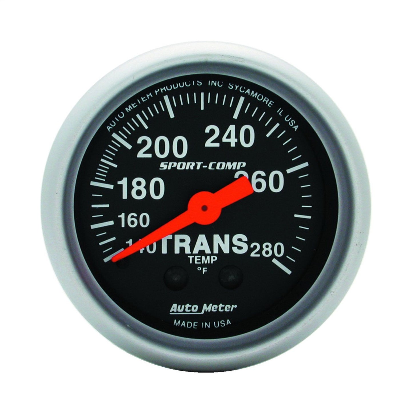 Auto Meter 3351 Sport-Comp Mechanical Transmission Temp Gauge 140-280 F, 2 1/16"