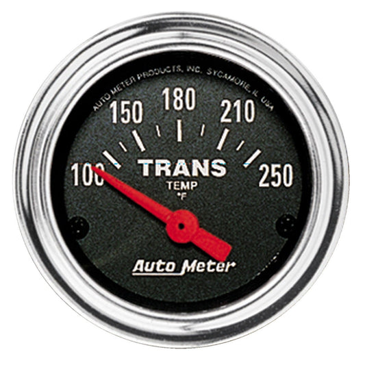 Auto Meter 2552 Traditional Chrome Electric Transmission Temp Gauge 100-250 F,