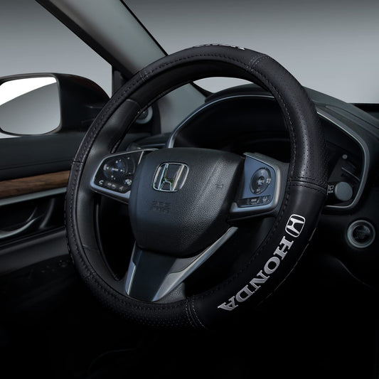Elite Series Speed Grip 'Honda' Steering Wheel Cover Black Synthetic Leather