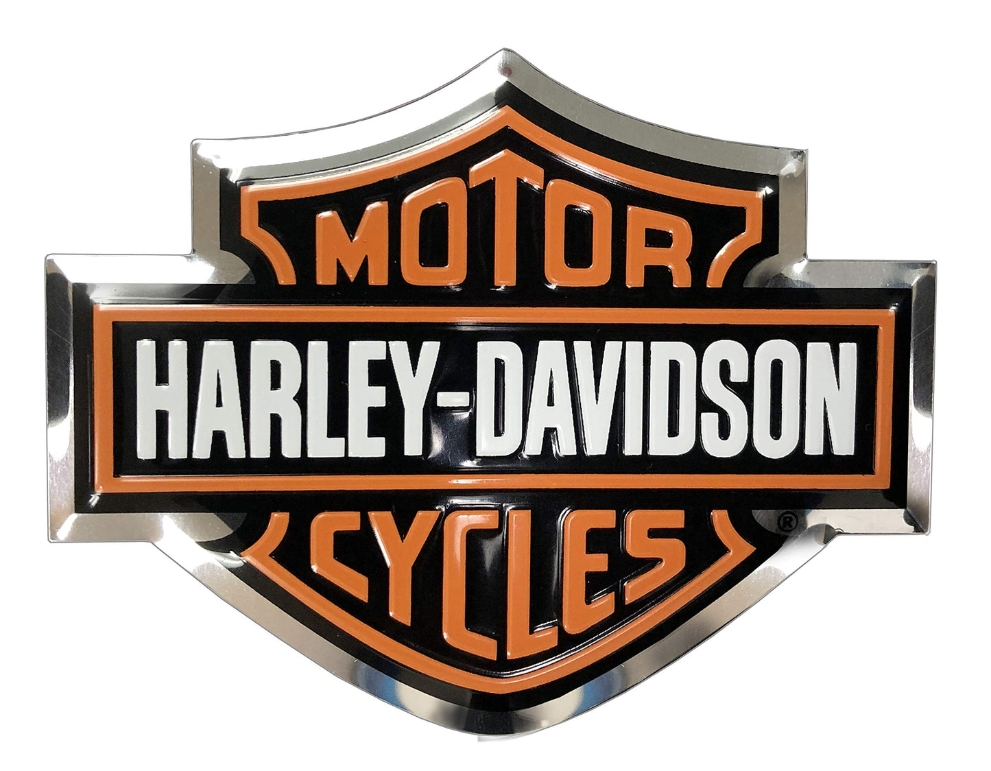 Chroma 041700 Harley Bendable Aluminum Emblem / Decal Size 3 3/8" x 4 1/4"