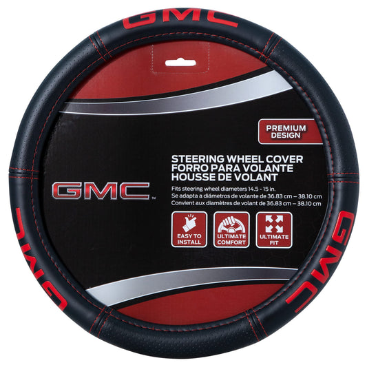 GMC Deluxe Premium Steering Wheel Cover Contrast Stitching Truck SUV
