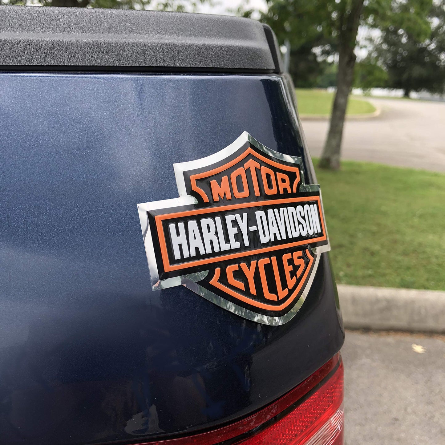 Chroma 041700 Harley Bendable Aluminum Emblem / Decal Size 3 3/8" x 4 1/4"